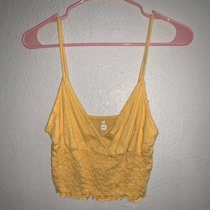 Yellow crop top